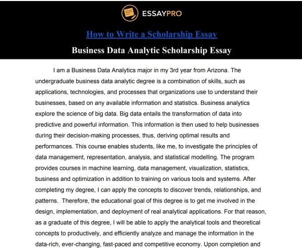 business-data-analytic-scholarship-essay