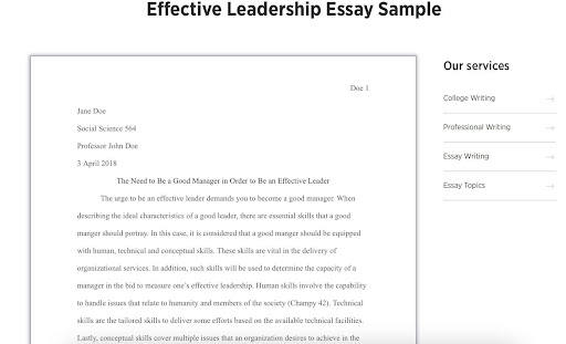 effective-leadership-essay-sample
