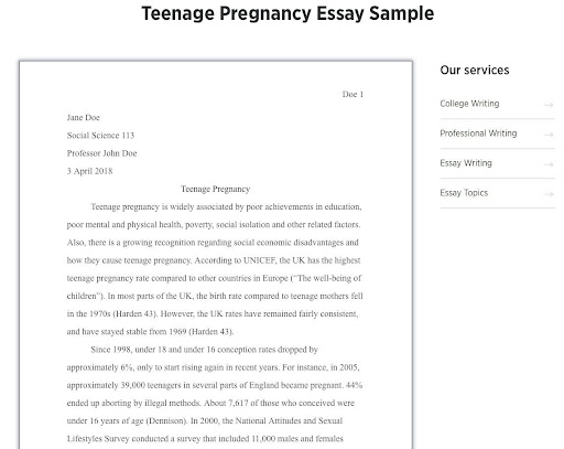 teenage-pregnancy-essay-sample